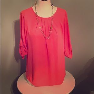Coral blouse
